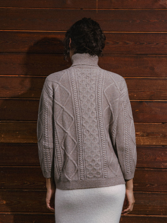 ETERNA ROLLKRAGENPULLOVER AUS MERINO LEUCHTENDES BEIGE