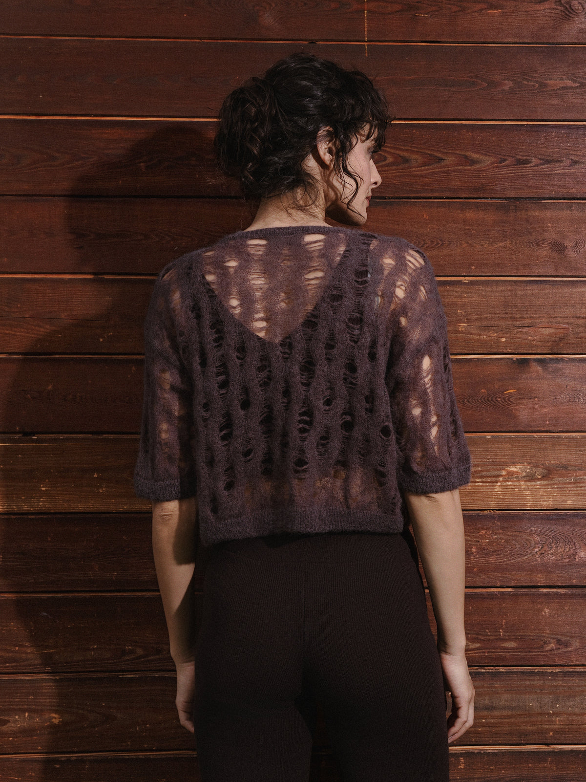 Aria Baby Alpaca Cardigan Chocolate
