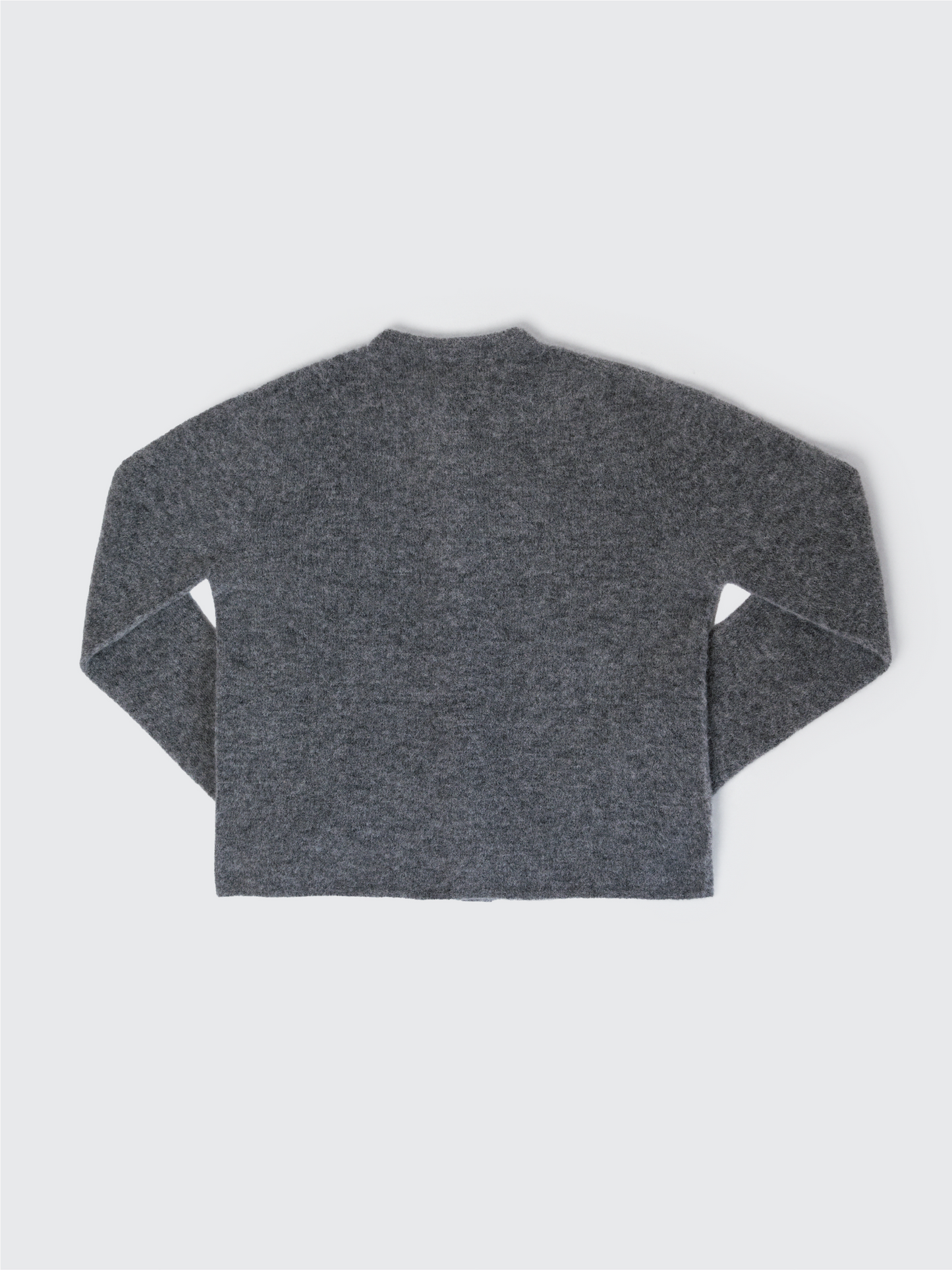 Cardigan in misto alpaca Luna con bottoni placcati oro grigio