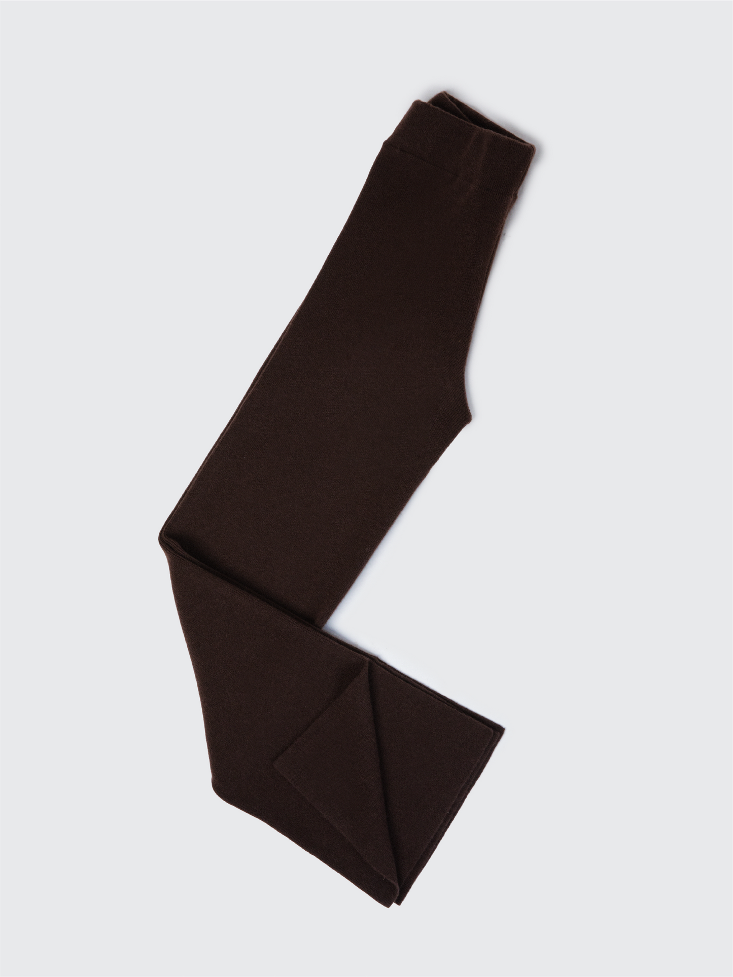 Pantaloni lunghi in maglia color cioccolato intenso Selen