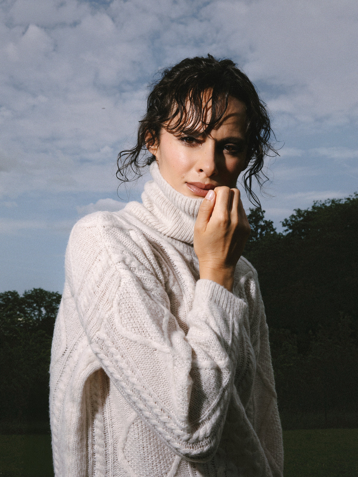 Selen Ivory Cable Knit Dolce Vita Sweater