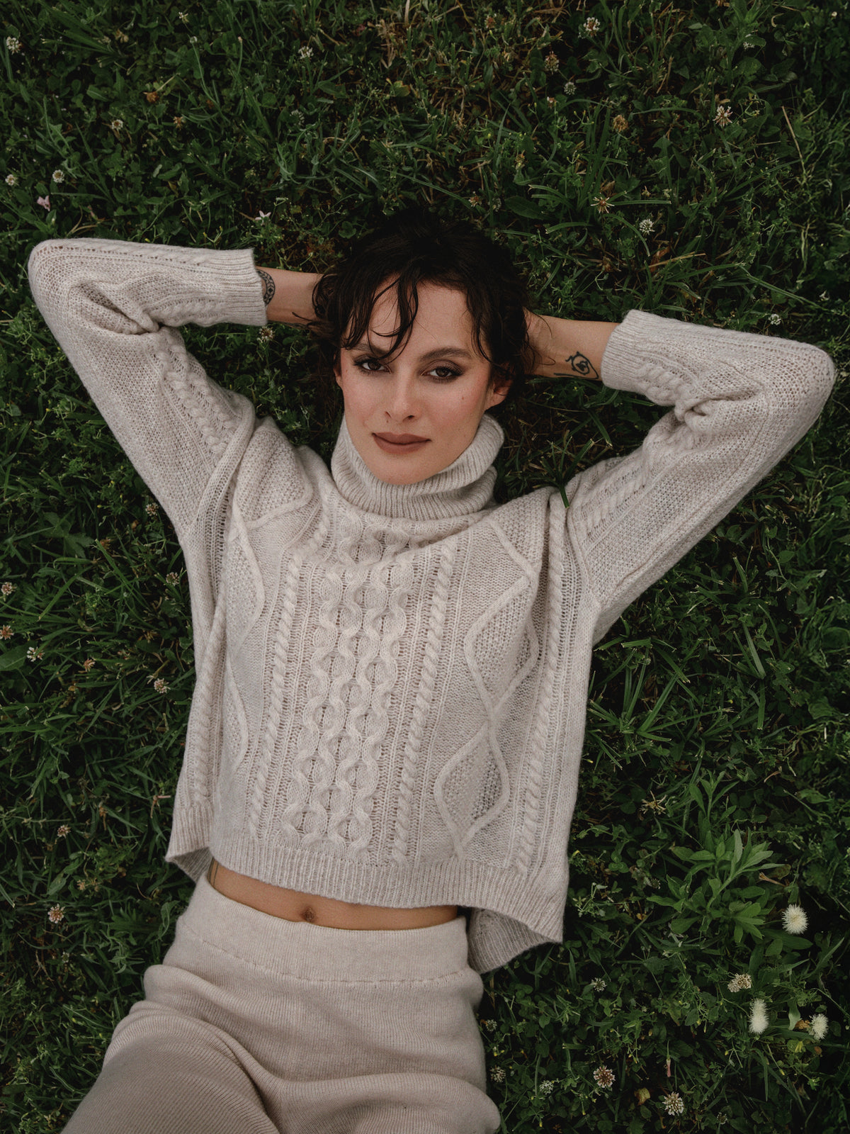 Selen Ivory Cable Knit Dolce Vita Sweater
