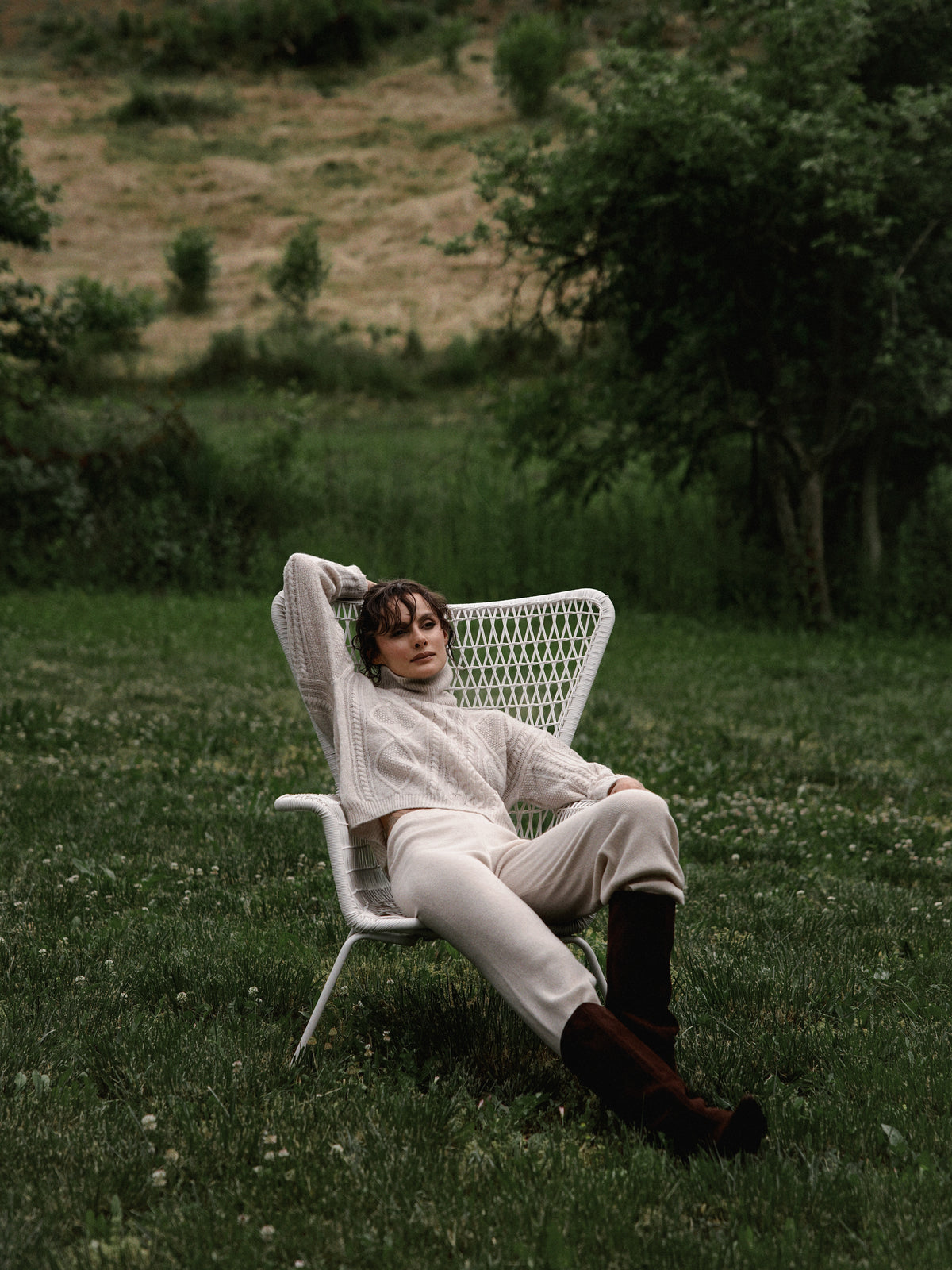Selen Ivory Cable Knit Dolce Vita Sweater