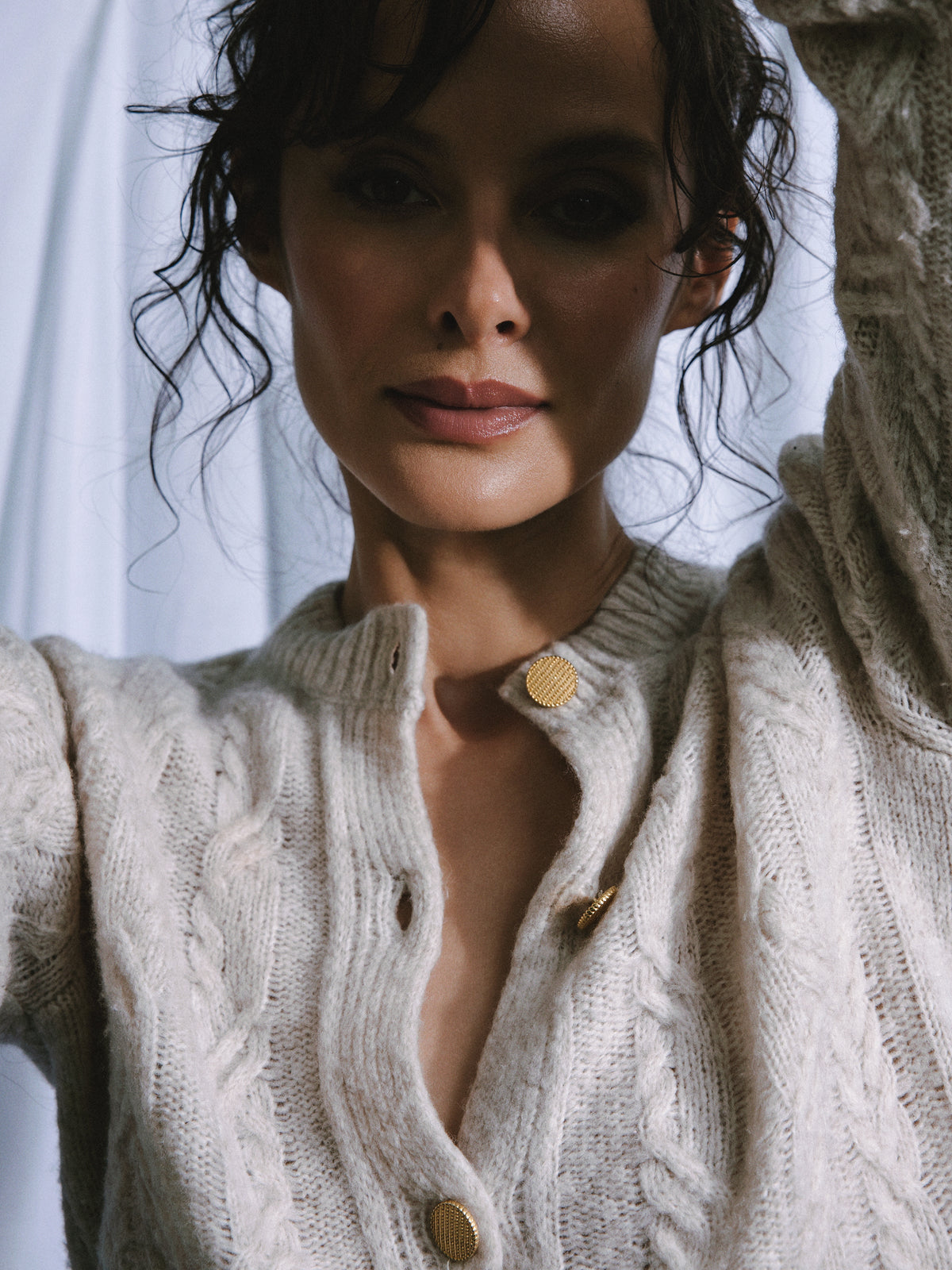 CARDIGAN EN MÉRINOS ESTELLE CRÈME VANILLE