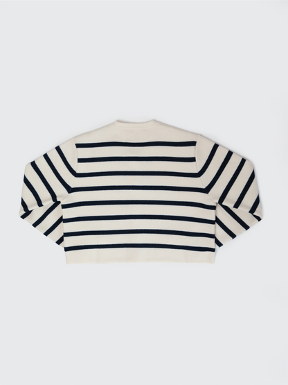 Riviera Cardigan 100% Recycled Extrafine Merino Wool Ivory