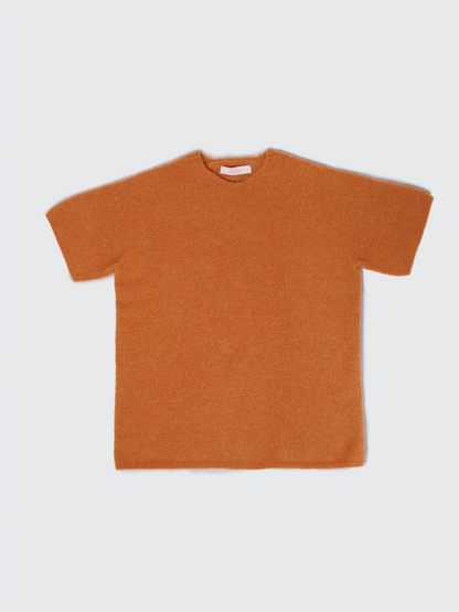 Maglietta girocollo Aura Baby Alpaca Terracotta