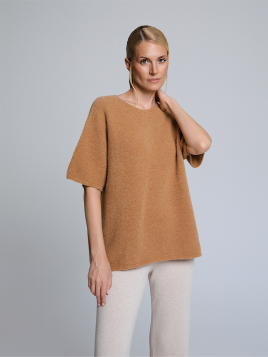 Aura Baby Alpaca Crewneck Tee Honey