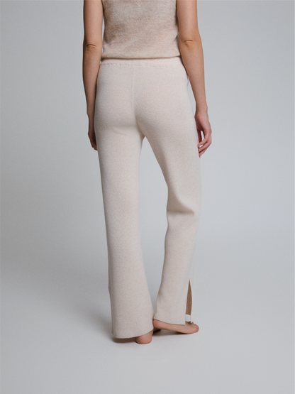 Selen Soft Oat Knit Pants Long Fit