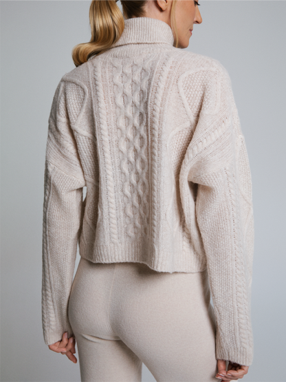 Selen Ivory Cable Knit Dolce Vita Sweater