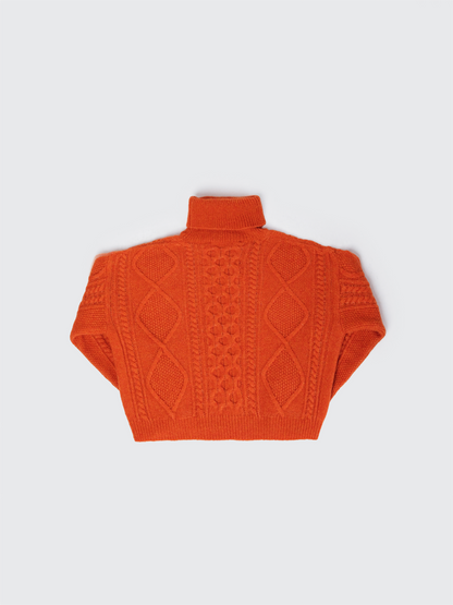 Maglione Dolce Vita in maglia a trecce rosso fiamma Selen