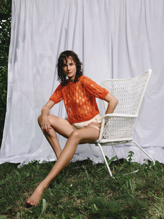 Luce Baby Alpaca Crewneck Terracotta