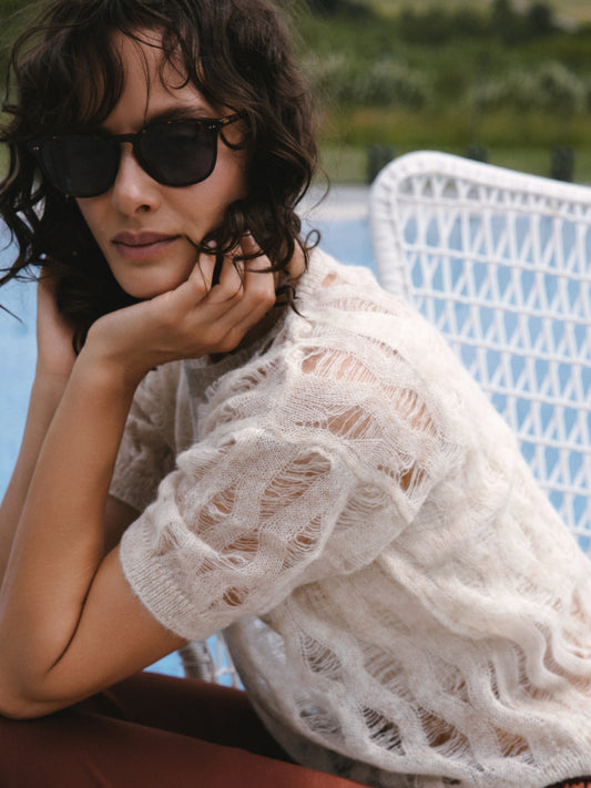 Luce Baby Alpaca Crewneck Cream
