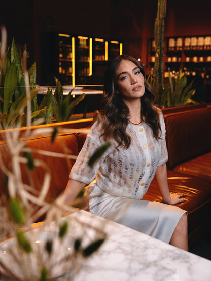 Aria Baby Alpaca Cardigan Milk White