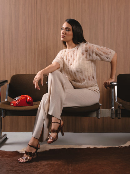 Luce Baby Alpaca Crewneck Cream