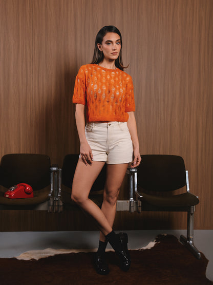 Luce Baby Alpaca Crewneck Terracotta