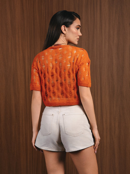 Luce Baby Alpaca Crewneck Terracotta