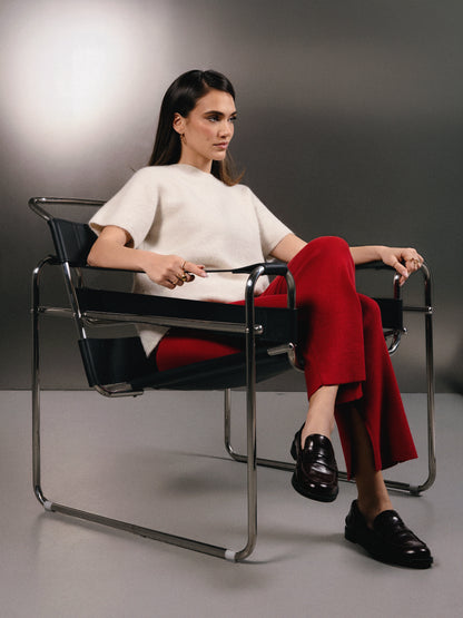 Selen Deep Red Knit Pants Standard Length