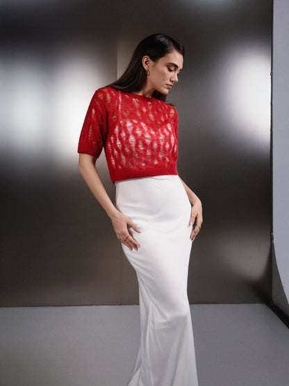 Luce Baby Alpaca Crewneck Deep Red