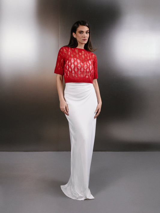 Luce Baby Alpaca Crewneck Deep Red