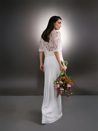 Aura Baby Alpaka Rundhals-T-Shirt Terracotta