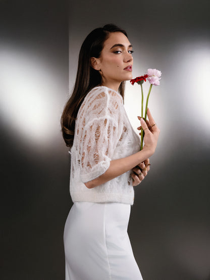 Aura Baby Alpaka Rundhals-T-Shirt Terracotta