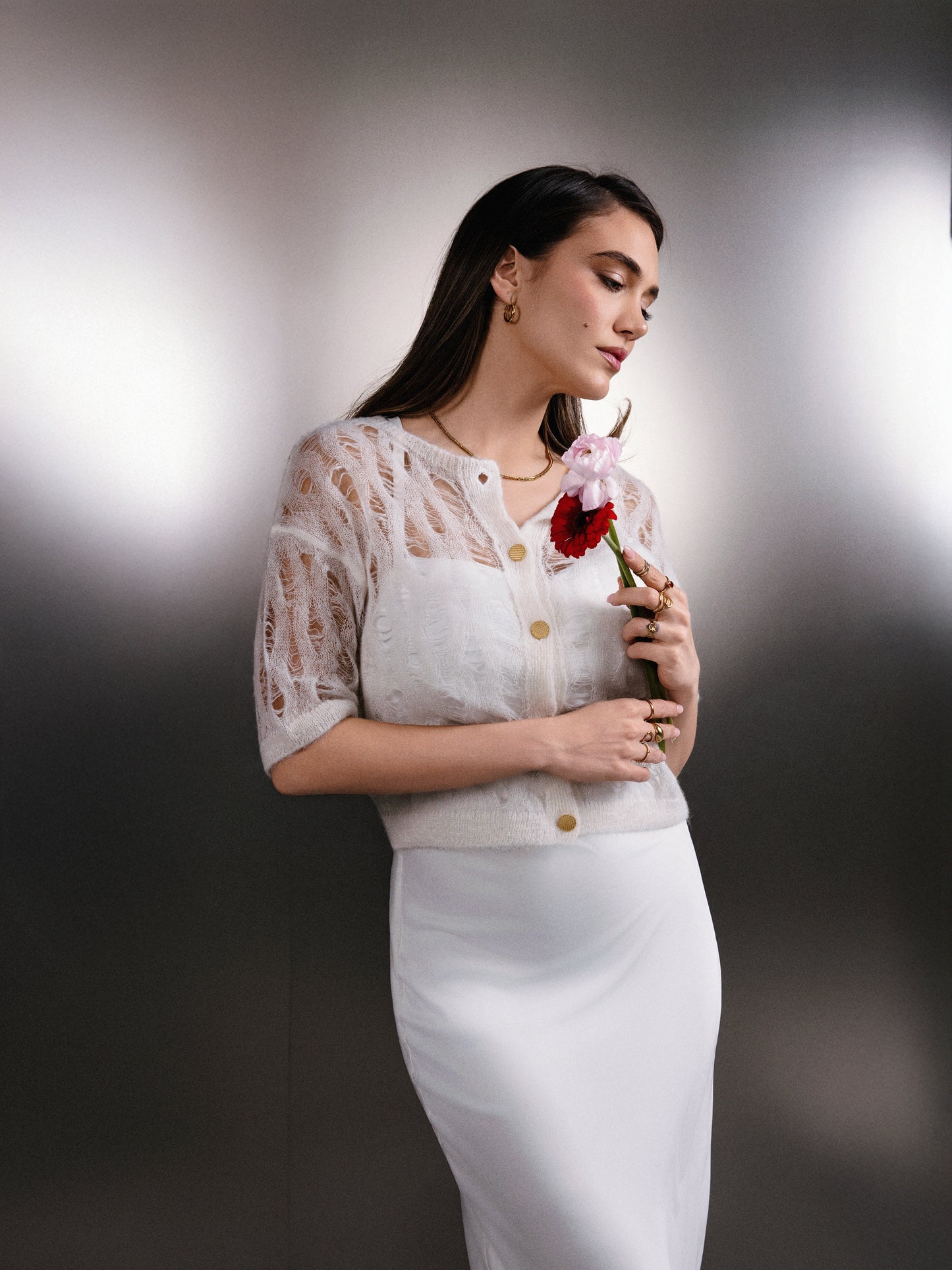 Aura Baby Alpaka Rundhals-T-Shirt Terracotta