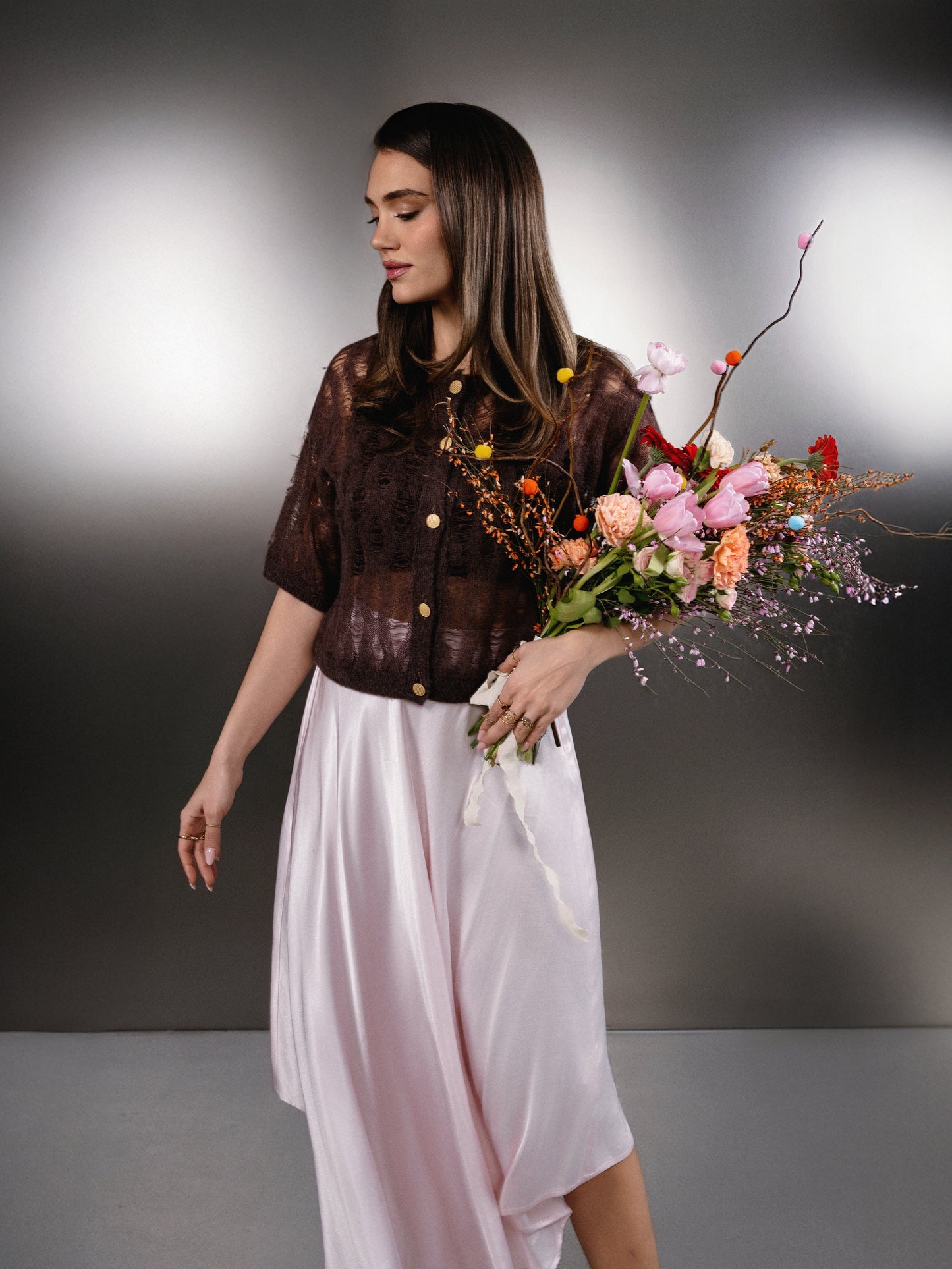 Aura Baby Alpaka Rundhals-T-Shirt Terracotta