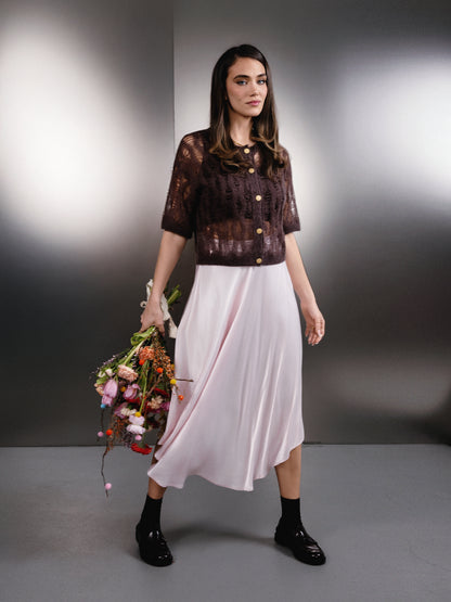 Aura Baby Alpaka Rundhals-T-Shirt Terracotta