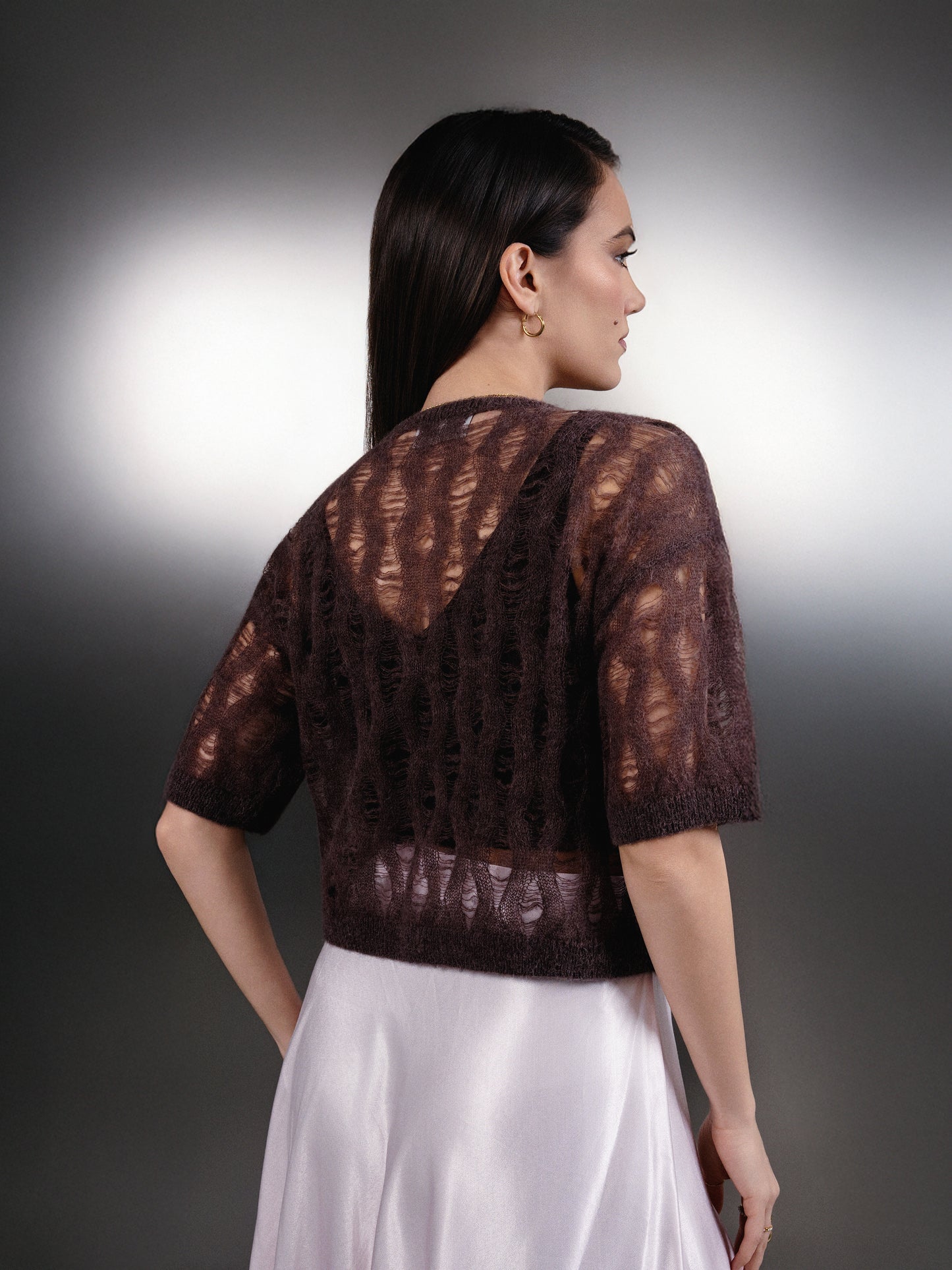 Aura Baby Alpaka Rundhals-T-Shirt Terracotta