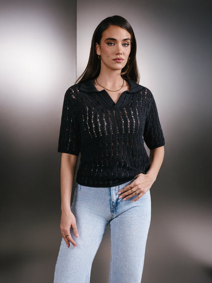 Maglietta girocollo Aura Baby Alpaca Terracotta