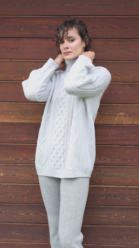 ETERNA ROLLKRAGENPULLOVER AUS MERINO ZARTGRAU